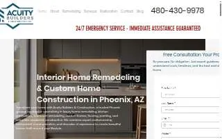 Acuity Builders & Construction, Inc. website