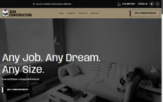 Gem Construction website