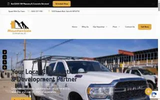 Mountain Side Contractors, LLC website