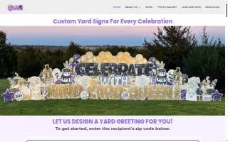 Yard Card Queen Greenfield website