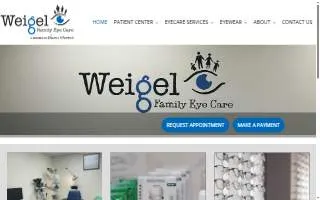 Weigel Family Eye Care, Optometrists, P.C. website