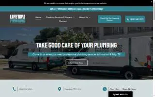 Lifetime Plumbing of Houston website