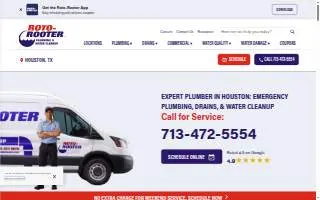 Roto-Rooter Plumbing & Water Cleanup of Houston website