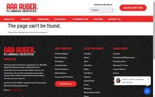 AAA AUGER Plumbing Services of San Antonio website