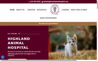 Highland Animal Hospital website