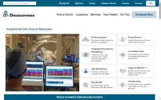 Deaconess Clinic Pediatrics - Jasper website
