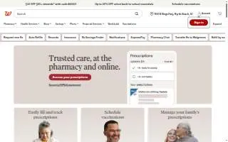 Walgreens Pharmacy of Jasper website