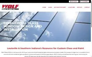 Wolf Glass & Paint Co of Jeffersonville website