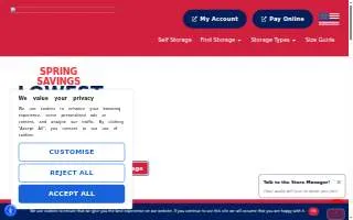 Jeffersonville Hometown Storage website