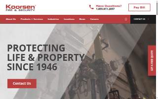 Koorsen Fire & Security website