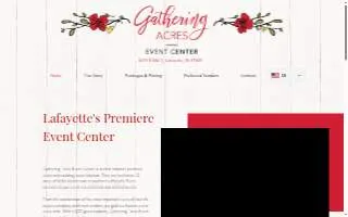 Gathering Acres Event Center website