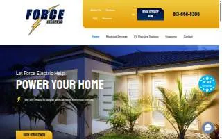 Force Electric of Tampa website