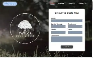 Taylor Lawn and Tree website