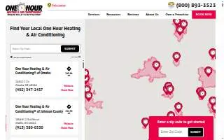 One Hour Air Conditioning & Heating of Memphis website