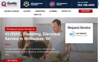 Quality Heating, Cooling, Plumbing & Electric of Milwaukee website