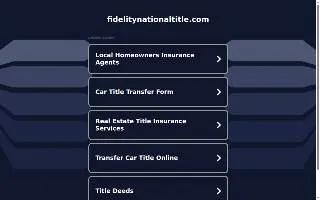 Fidelity National Title of Merrillville website
