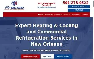 Precise Comfort And Climate Specialists Inc website