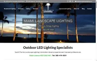 Miami Landscape Lighting Inc. website