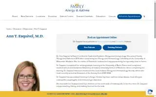 Family Allergy & Asthma of Plainfield website
