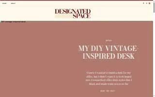 Designated Space Design website