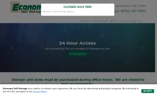 Economy Self Storage website
