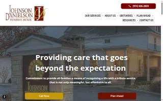 Johnson-Danielson Funeral Home website