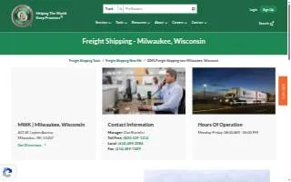 Old Dominion Freight Line of Milwaukee website