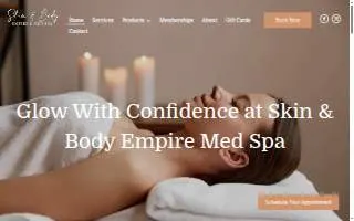 Skin and Body Empire Med Spa website