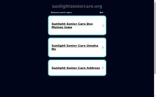 Sunlight Senior Care of Des Moines website