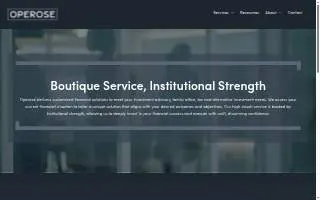 Operose Advisors LLC website