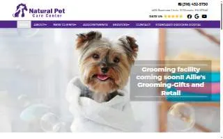 Natural Pet Care Center website