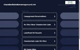 Chamberlain Lake Campground website