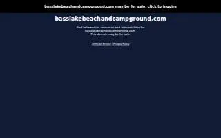 Bass Lake Beach & Campground website