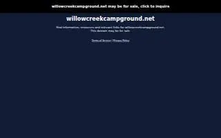 Willowcreek Campground website