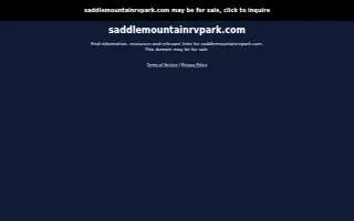 Saddle Mountain Rv Park Llc website