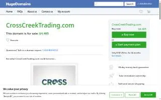 Cross Creek Trading Co website