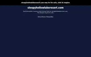 Sleepy Hollow Lake website