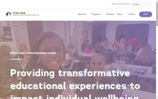 Notre Dame Urban Education Center website