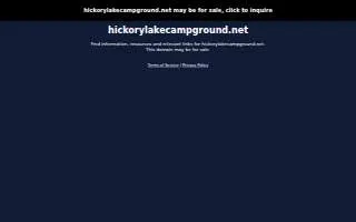 Hickory Lake Campground website