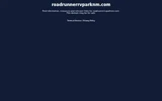 Road Runner Rv Park of Santa Fe website