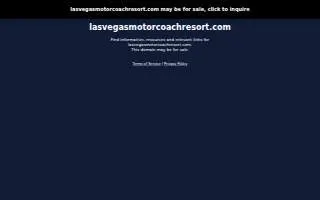 Las Vegas Motorcoach Resort website