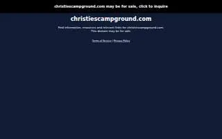 Christies Campground website
