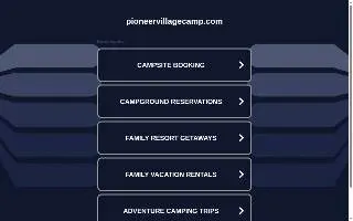 Pioneer Village Campground website