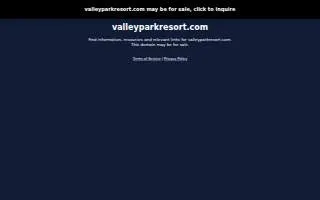 Valley Park Resort website