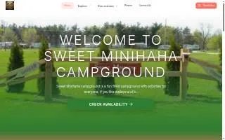 Sweet Minihaha Campground website