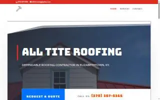All Tite Roofing of Elizabethtown website