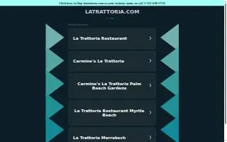 La Trattoria website
