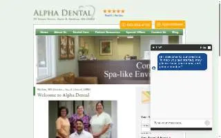 Alpha Dental of Nashua website
