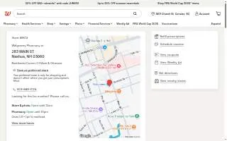 Walgreens of Nashua website