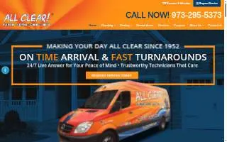 All Clear Plumbing of Newark website